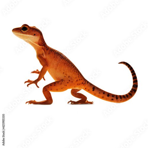 gecko looking isolated on white