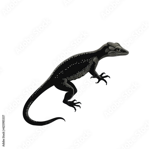 gecko looking isolated on white © Tidarat