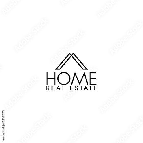 House home real estate logo design isolated on white background