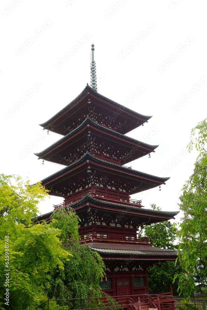 Five Story Pagoda Saisyoin Temple in Hirosaki, Aomori, Japan - 日本 青森 弘前 金剛山 最勝院 五重塔 Five Story Pagoda Saisyoin Temple in Hirosaki, Aomori, Japan - 日本 青森 弘前 金剛山 最勝院 五重塔