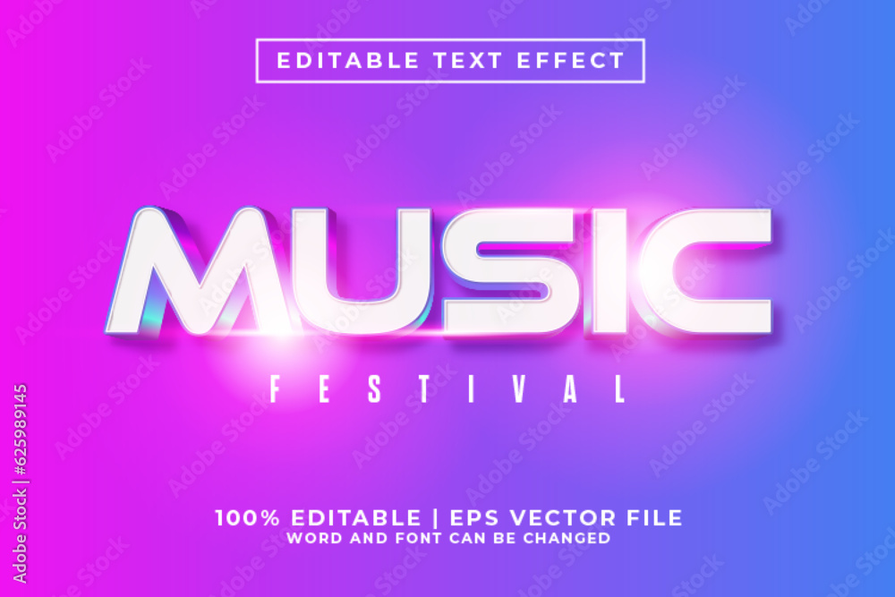 Music Festival 3d Editable Text Effect Cartoon Style Premium Vector Music Festival 3d Editable Text Effect Cartoon Style Premium Vector