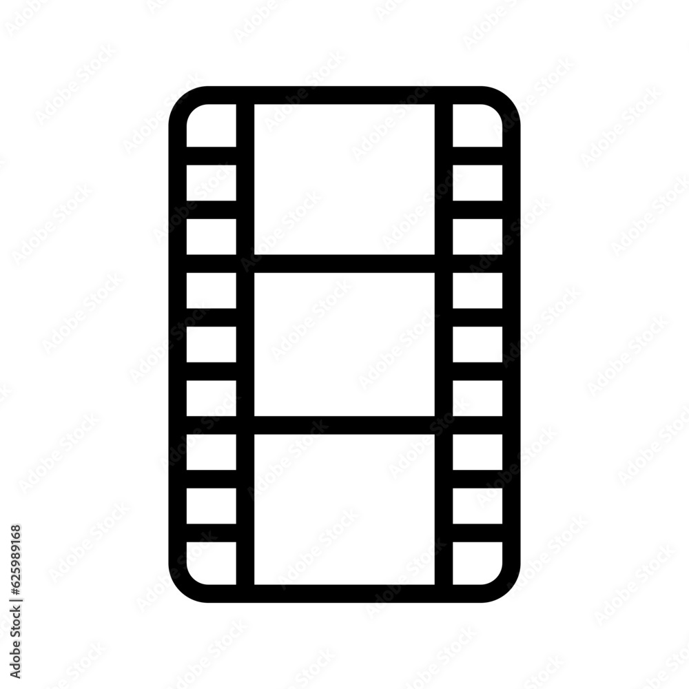 Film Strip icon. sign for mobile concept and web design color editable