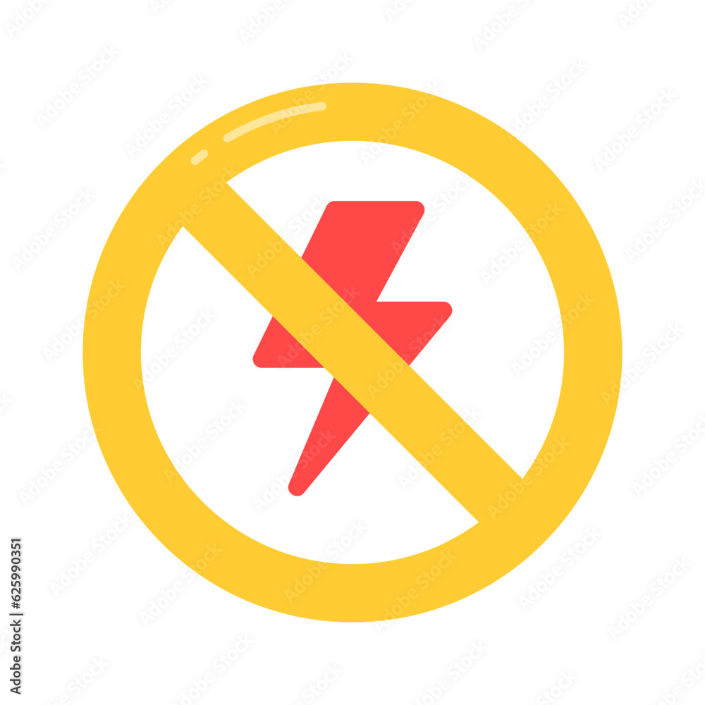 A customizable vector design of flash off in trendy style, ready to use icon A customizable vector design of flash off in trendy style, ready to use icon