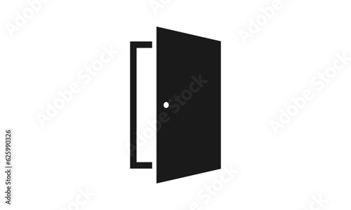 Open door vector icon, exit symbol. Flat sign illustration for web or mobile app