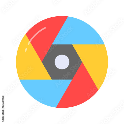 An amazing icon of camera shutter in modern style, premium vector