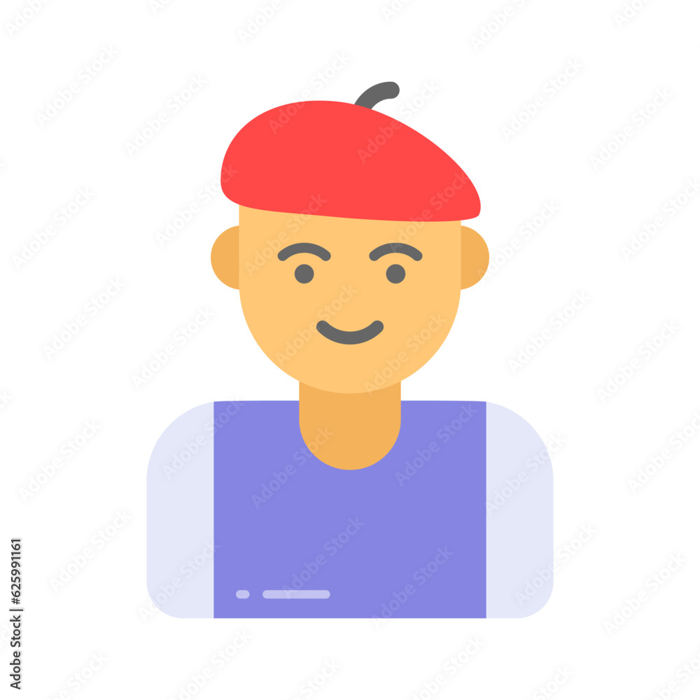 Premium icon of male artist in modern flat style, ready to use and download Premium icon of male artist in modern flat style, ready to use and download