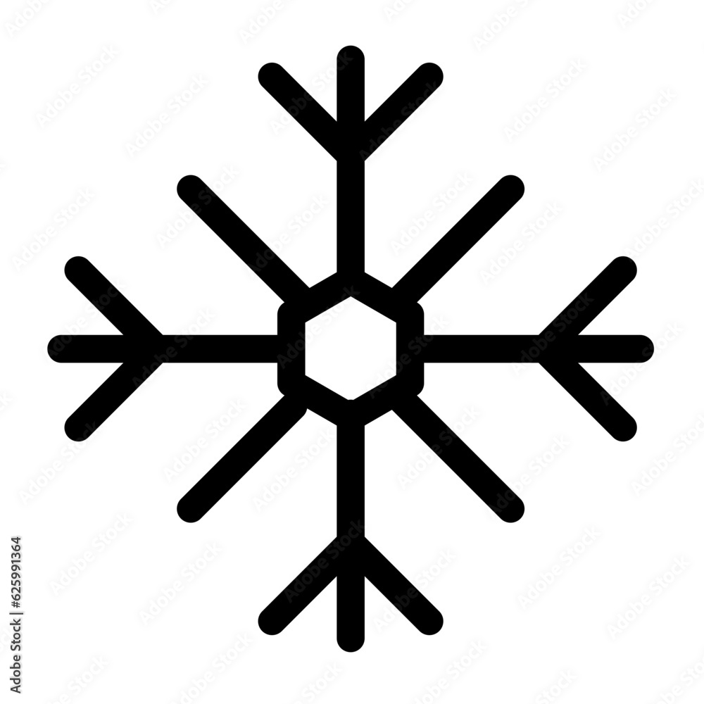 snowflake single icon simple graphic designs