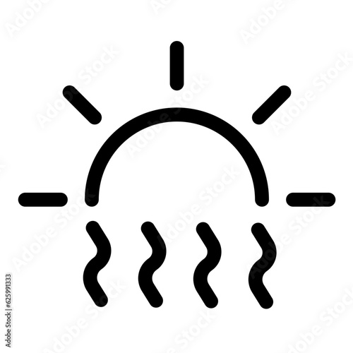 heatwave weather single icon simple graphic designs