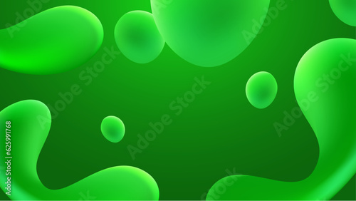 abstract green background with waves, background with bubbles