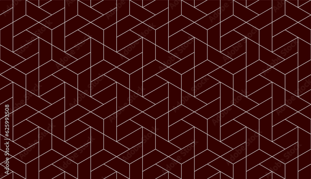 Vector seamless cubic hexagon pattern. Abstract geometric low poly background. Stylish grid texture. Vector seamless cubic hexagon pattern. Abstract geometric low poly background. Stylish grid texture.