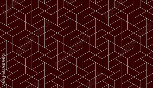 Vector seamless cubic hexagon pattern. Abstract geometric low poly background. Stylish grid texture.