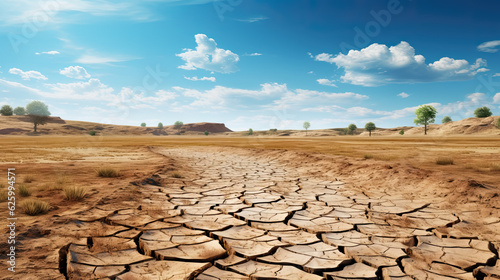 Drought-affected farmland photorealisticrealistic background 