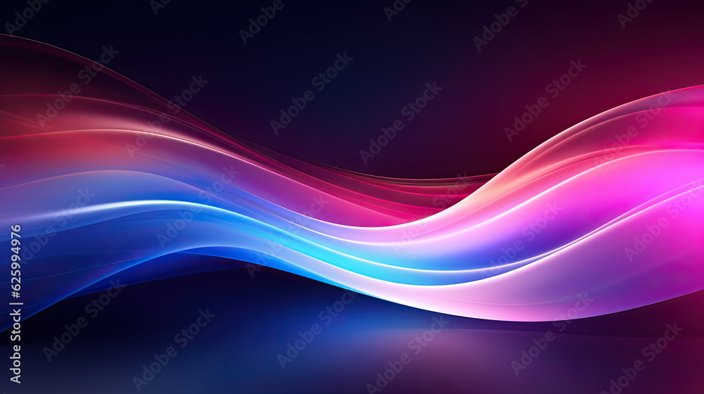 Abstract neon background with ascending pink and blue glowing lines Abstract neon background with ascending pink and blue glowing lines