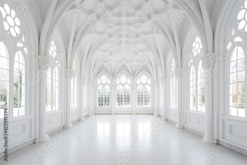 Abstract 3d white architecture interior for design, modern, contemporary, indoor