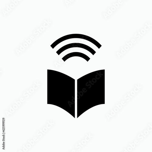 Learning Online Icon. Long Distance Study Symbol - Vector.