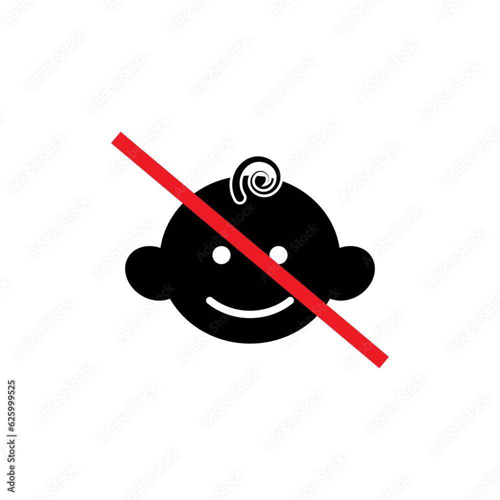 Not Suitable For Children. Warning, Prohibition Symbol. Not Suitable For Children. Warning, Prohibition Symbol.
