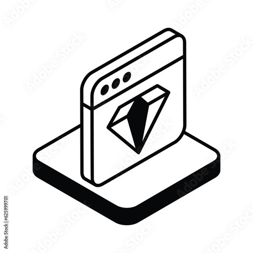 Diamound Icon vector stock illustration. photo