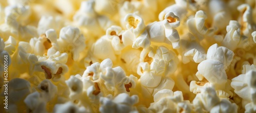 Popcorn background created with Generative AI.