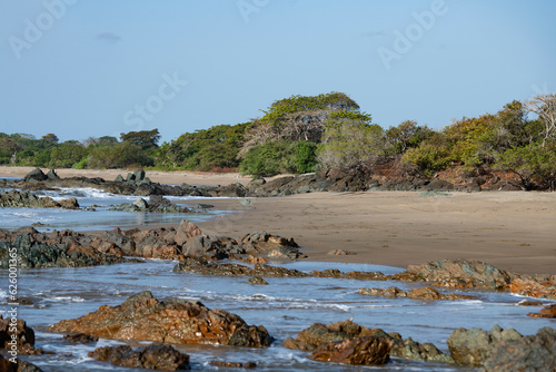 Tropical beach at Pedasi village, Central province, Panama, Central America - stock Photo photo