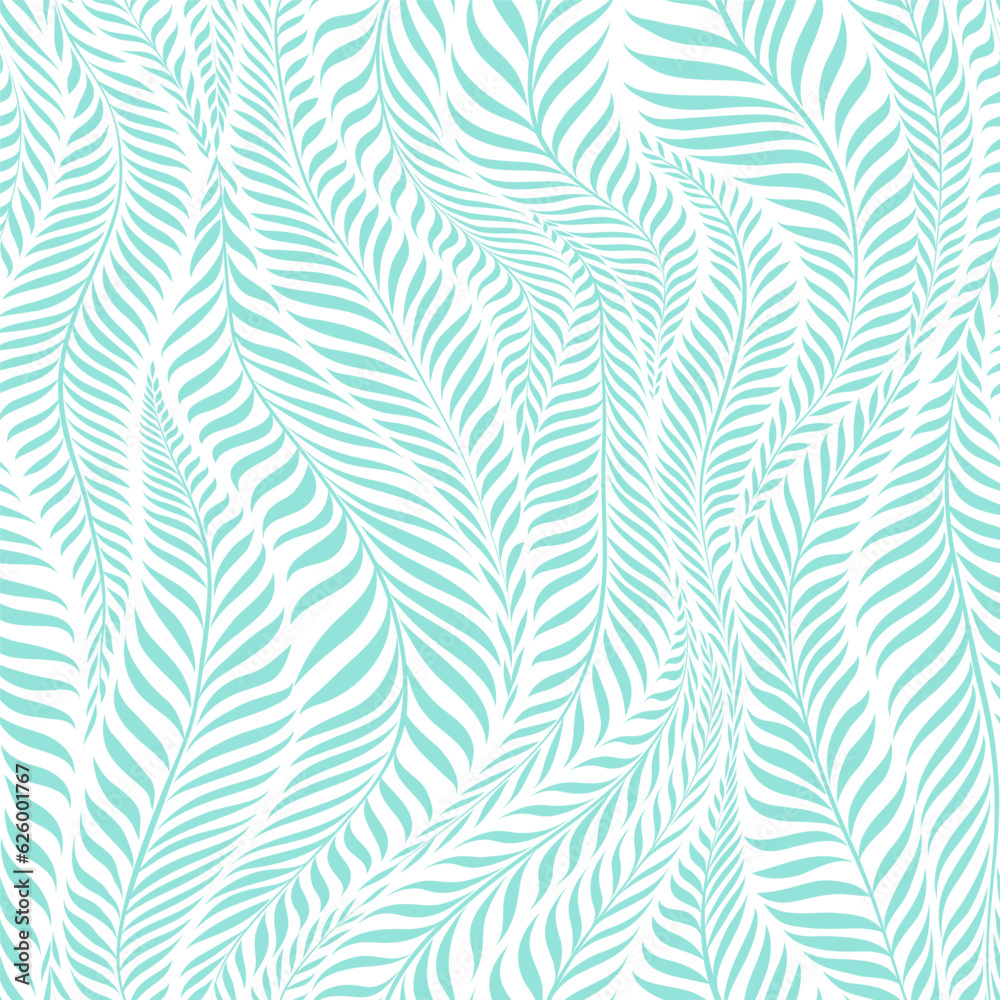 Seamless pattern with leaves. Abstract floral background. Vector illustration.