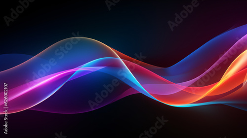 Radiant Waves: Vibrant Colored Background of Luminous Elegance