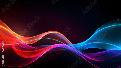 Radiant Waves: Vibrant Colored Background of Luminous Elegance