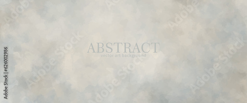 Vector watercolor art background. Old paper. Aged vintage watercolour texture for cover design, cards or banner. Pastel color illustration. Brushstrokes. Blue and beige grunge template for design.
