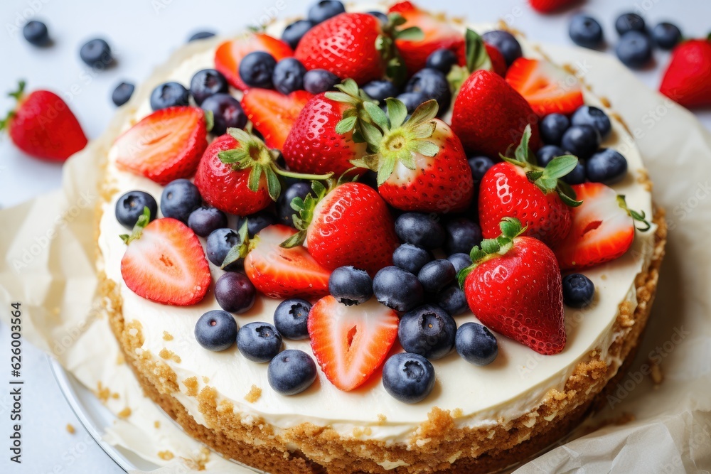 Tasty cake with berries Tasty cake with berries
