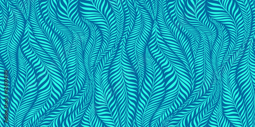 Seamless pattern with leaves. Abstract floral background. Vector illustration. © Vadym