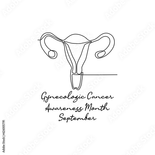 line art of gynecologic cancer awareness month good for gynecologic cancer awareness month celebrate. line art. illustration.