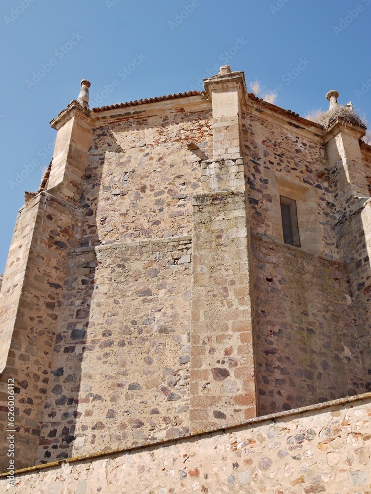 Santa Cecilia church in Medellin, Extremadura - Spain 
