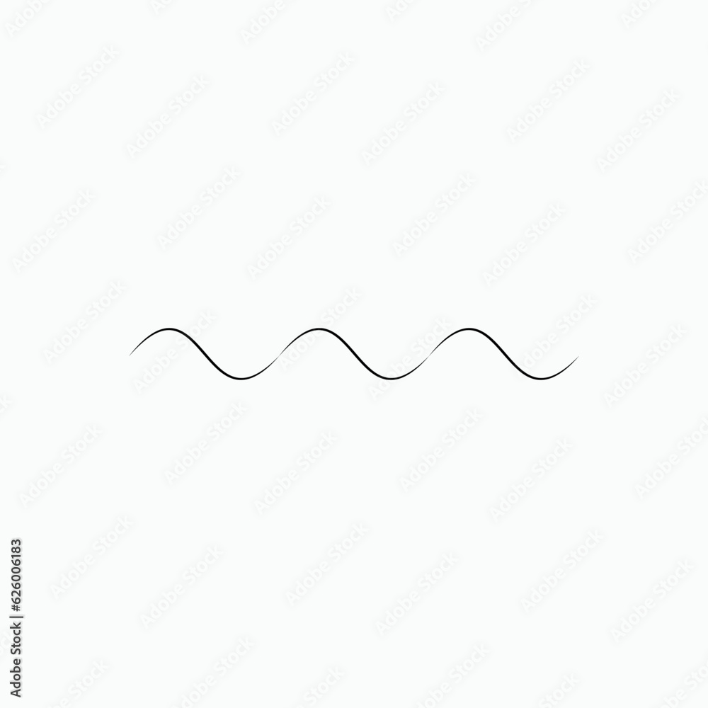 Wave Icon. Flowing Logotype. Flow Pattern Symbol – Vector.  