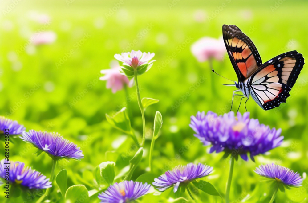 Obraz premium butterfly on a flower