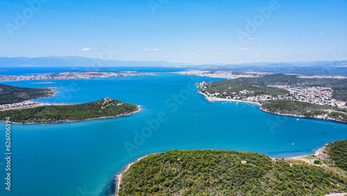 Balikesir Ayvalik Devil's Sofrasi Sea and coast images with drone
