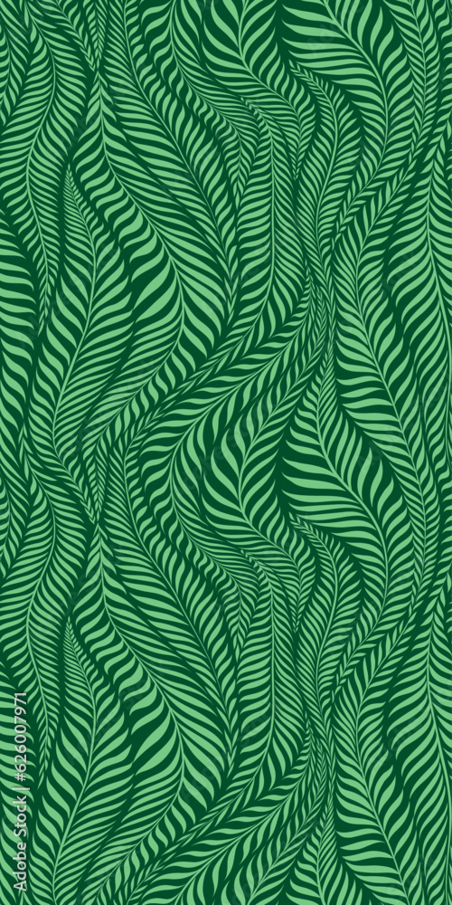 Seamless pattern with leaves. Abstract floral background. Vector illustration.