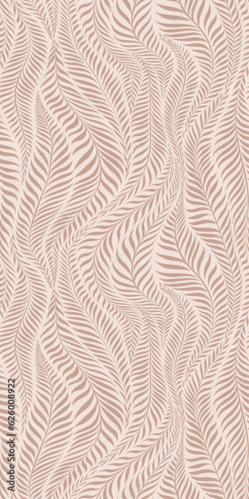 Fototapeta premium Seamless pattern with leaves. Abstract floral background. Vector illustration.
