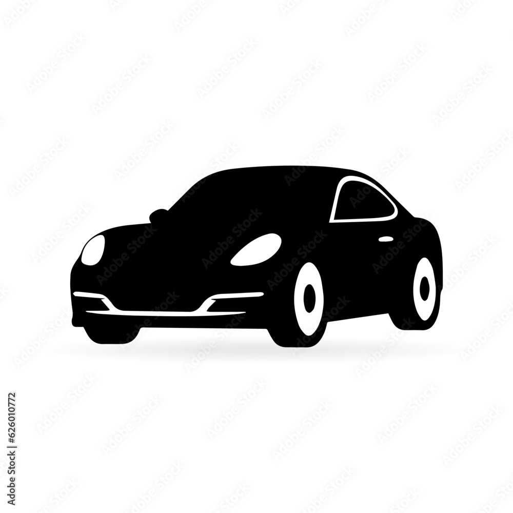 Black car icon. Car vector icon on isolated white background. Vehicle sign. Vector illustration. EPS10 Black car icon. Car vector icon on isolated white background. Vehicle sign. Vector illustration. EPS10