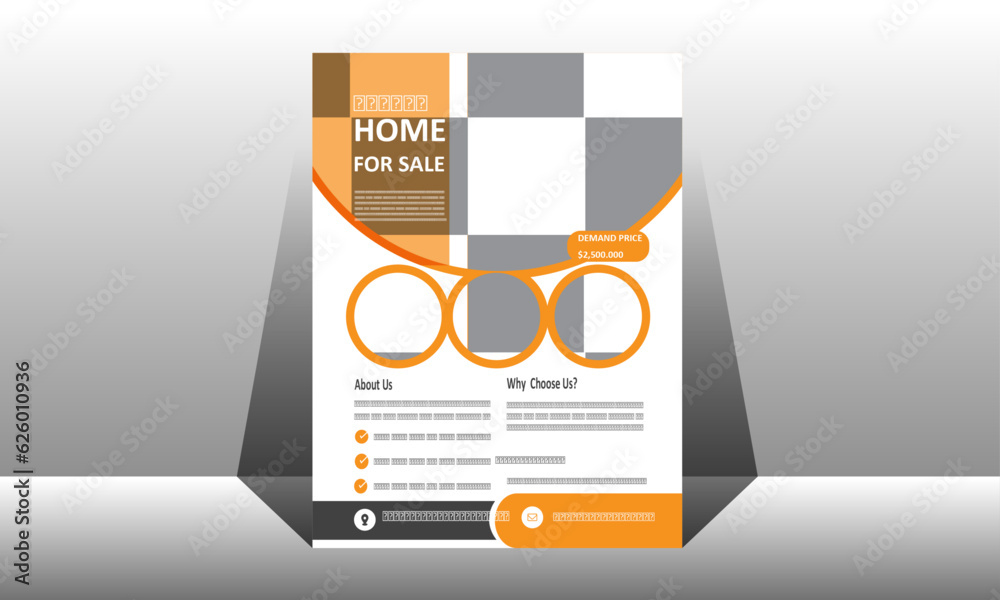 Free PSD real estate house property flyer poster template