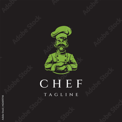 Kitchen chef logo design vector illustration