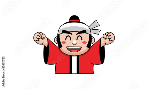 happy japanese food mascot