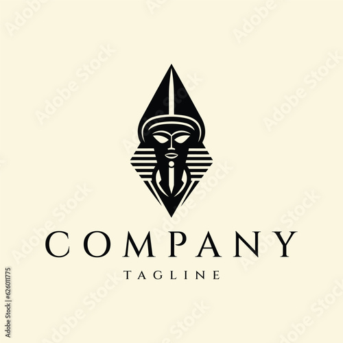 Egypt god logo design vector illustration