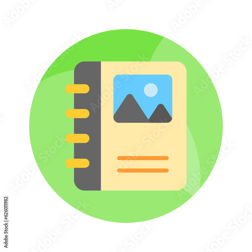 Download this premium vector of photo album in modern style, ready to use icon