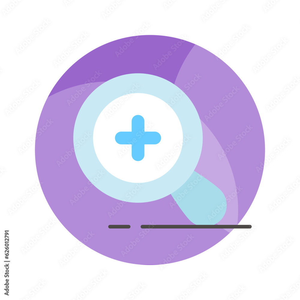 Plus sign inside the magnifier concept icon of zoom in, premium vector Plus sign inside the magnifier concept icon of zoom in, premium vector