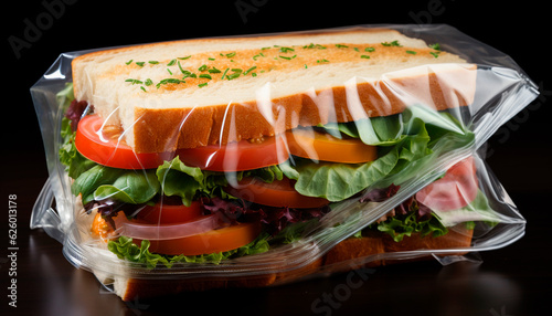 Clear sandwich bag with a sandwich inside, Reusable Sandwich Bags
