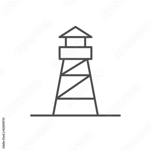 Modern watchtower line outline icon