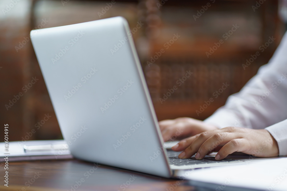 Happy young Asian Woman working on computer Business Data Analyst. Happy young Asian Woman working on computer Business Data Analyst.
