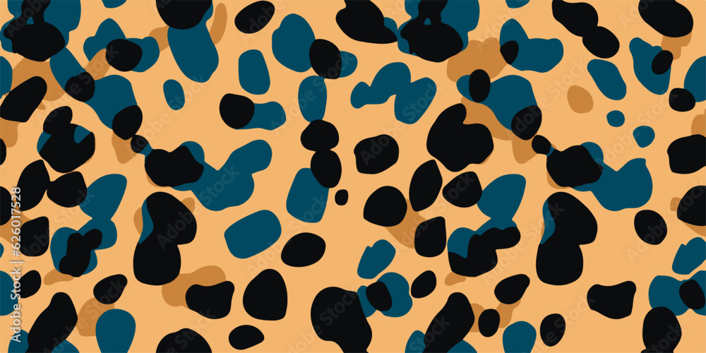 Modern pattern with leopard skin. Creative collage contemporary seamless pattern. Fashionable template for design Modern pattern with leopard skin. Creative collage contemporary seamless pattern. Fashionable template for design