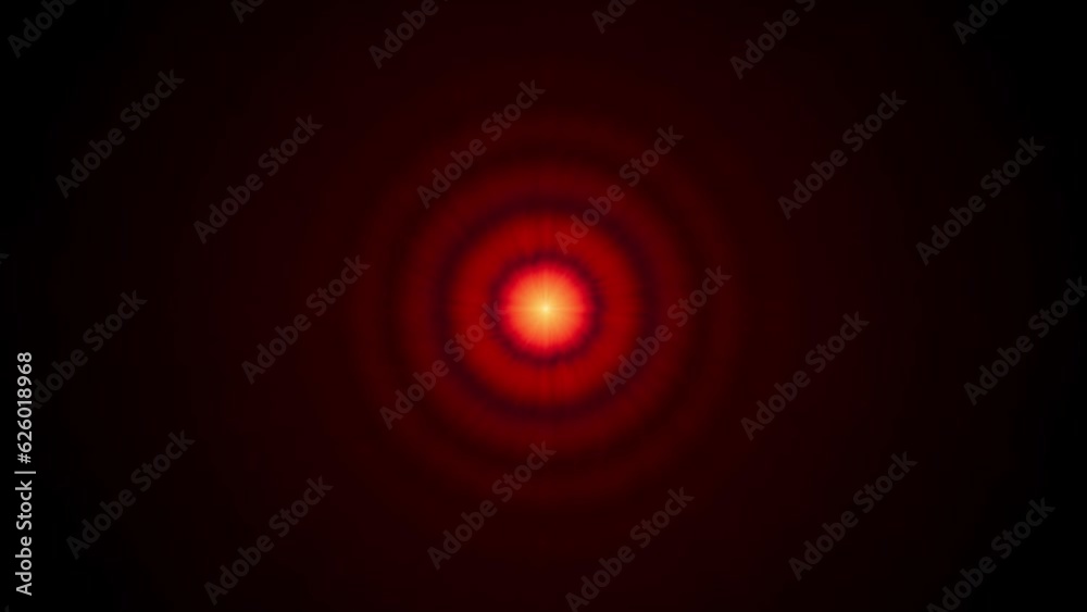 Red light pulsation from the lens Red light pulsation from the lens