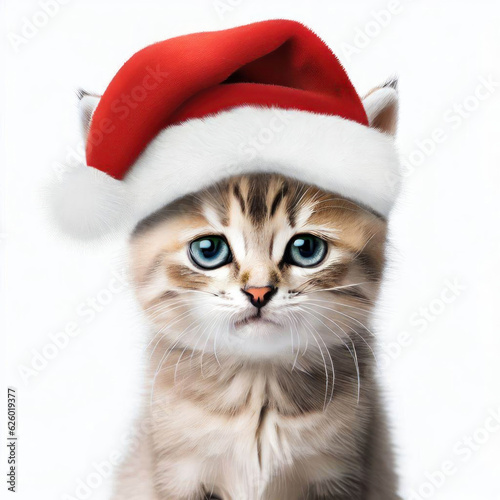 Santa Cat's Pawsome Christmas: Generative AI Artwork