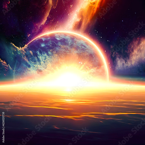 sunrise in the space © Graphic Dude